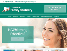 Tablet Screenshot of bowmanvillefamilydental.com